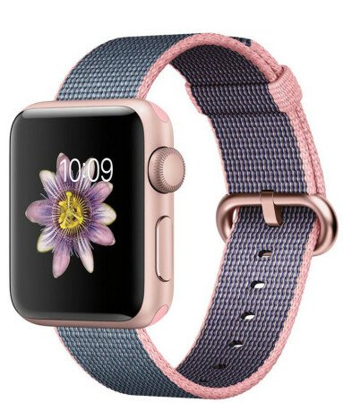 Curea iUni compatibila cu Apple Watch 1/2/3/4/5/6/7, 42mm, Nylon, Woven Strap, Dark Purple