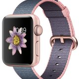 Curea iUni compatibila cu Apple Watch 1/2/3/4/5/6/7, 42mm, Nylon, Woven Strap, Dark Purple